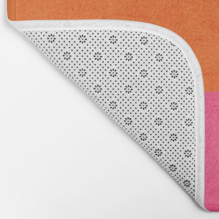 hot pink and orange classic  Bath Mat Gallery Image 2