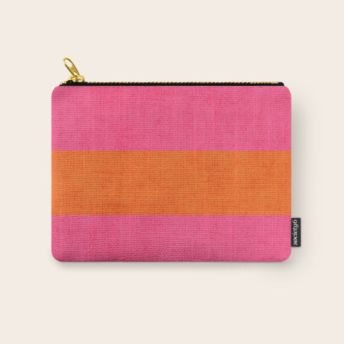 hot pink and orange classic  Carry All Pouch Gallery Image 1