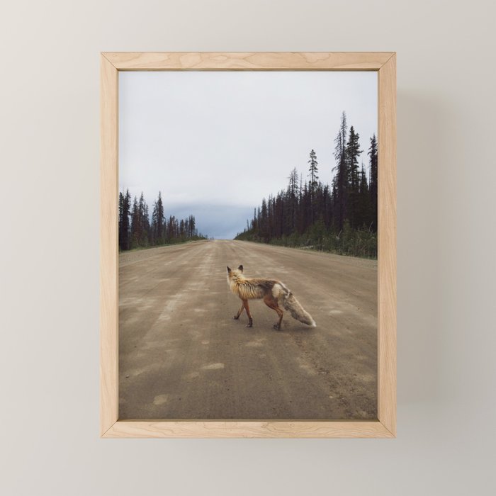 Road Fox Mini Art Print Gallery Image 1