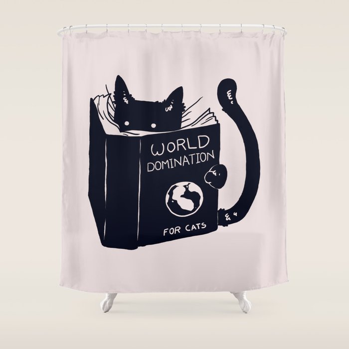 World Domination For Cats Shower Curtain Gallery Image 1