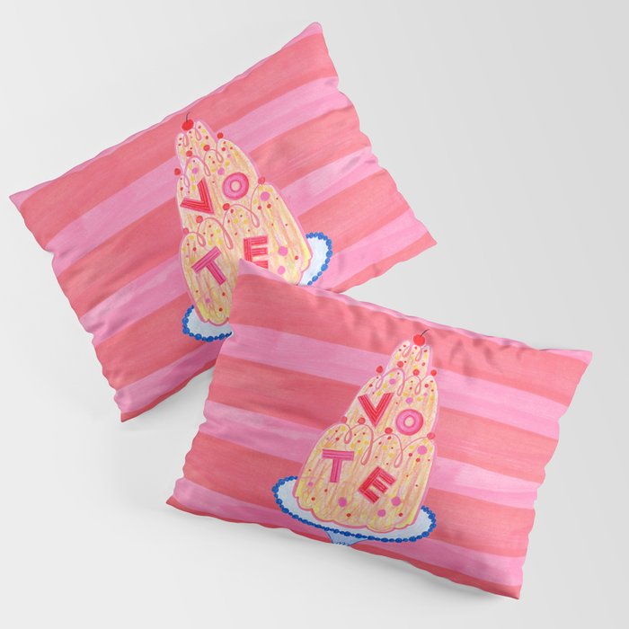 Mold the Future & Vote in Cherry Red Pillow Sham Gallery Image 3