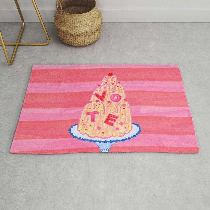 Mold the Future & Vote in Cherry Red Rug Gallery Image 1