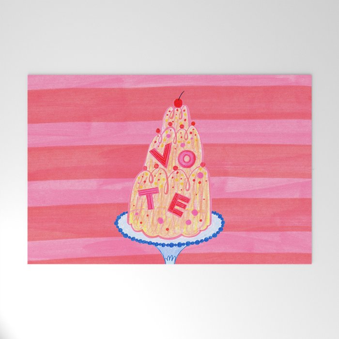 Mold the Future & Vote in Cherry Red Welcome Mat Gallery Image 1