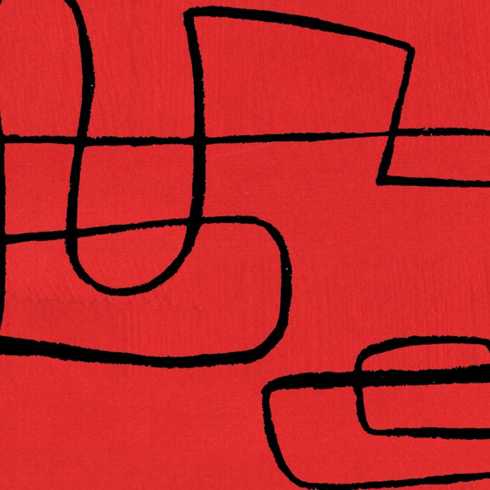 Minimalist Minimal Line Drawing Line Art Maze Red Painting Mid Century Modern Cool Retro Funky Trendy Coffee Mug Gallery Image 2