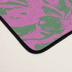 Pink petals on green Desk Mat Gallery Image 4