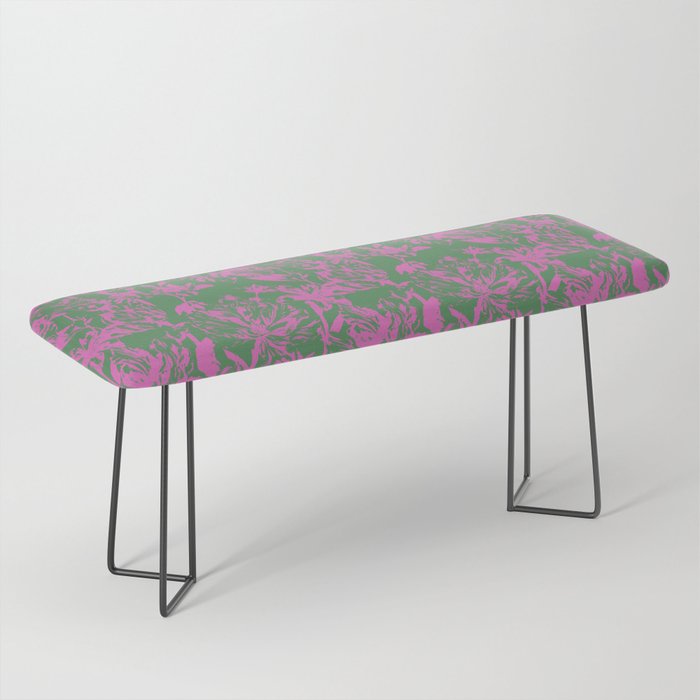 Pink petals on green Bench Gallery Image 1
