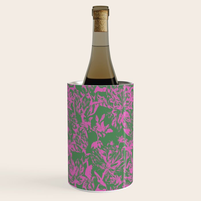 Pink petals on green Wine Chiller Gallery Image 2