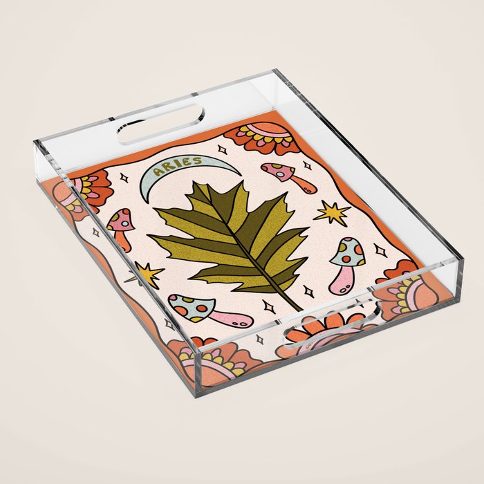 Aries Leaf Acrylic Tray Gallery Image 1