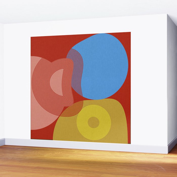 abstract retro vivid fall Wall Mural Gallery Image 2