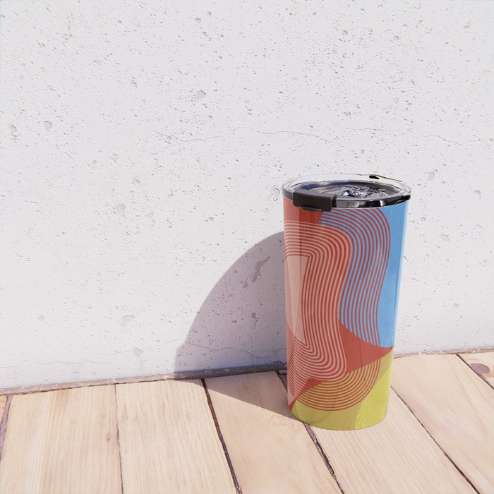 abstract retro vivid fall Travel Mug Gallery Image 4