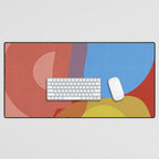 abstract retro vivid fall Desk Mat Gallery Image 1