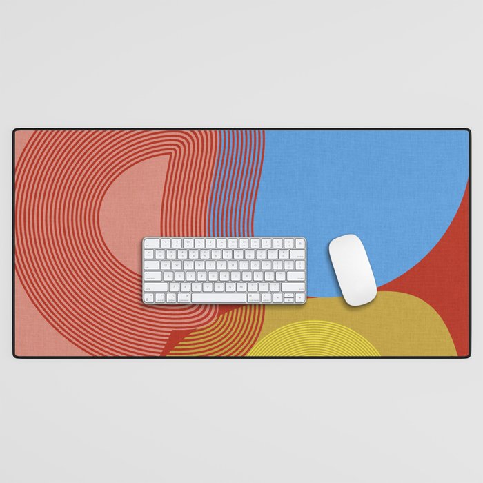 abstract retro vivid fall Desk Mat Gallery Image 1