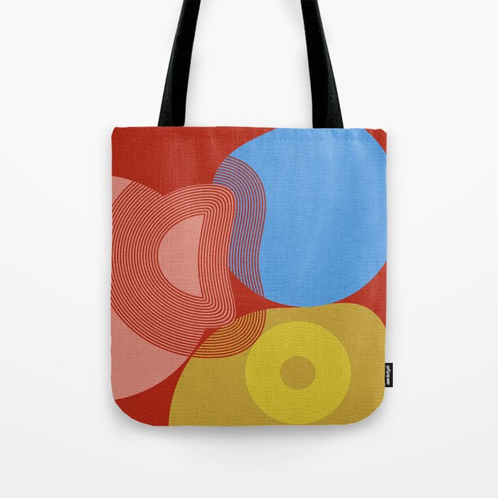 abstract retro vivid fall Tote Bag Gallery Image 1