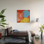 abstract retro vivid fall Wood Wall Art Gallery Image 2