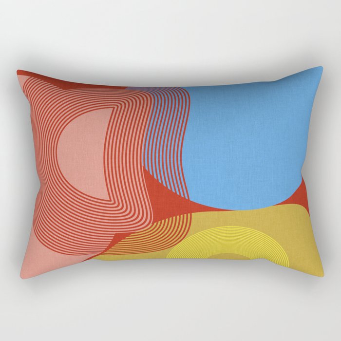 abstract retro vivid fall Rectangular Pillow Gallery Image 2