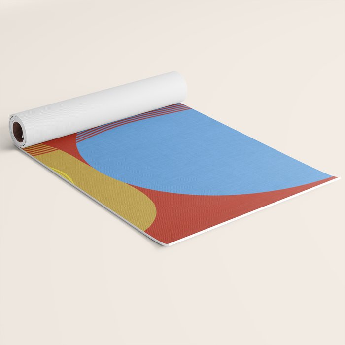 abstract retro vivid fall Yoga Mat Gallery Image 2