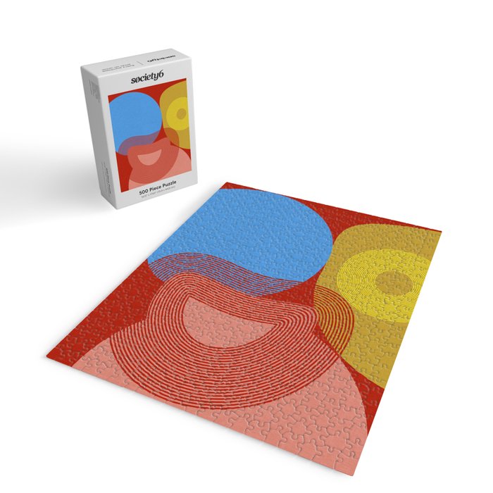 abstract retro vivid fall Jigsaw Puzzle Gallery Image 2