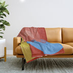 abstract retro vivid fall Throw Blanket Gallery Image 1