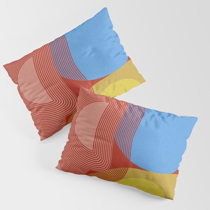 abstract retro vivid fall Pillow Sham Gallery Image 3