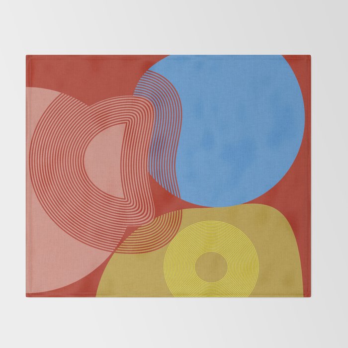 abstract retro vivid fall Throw Blanket Gallery Image 2