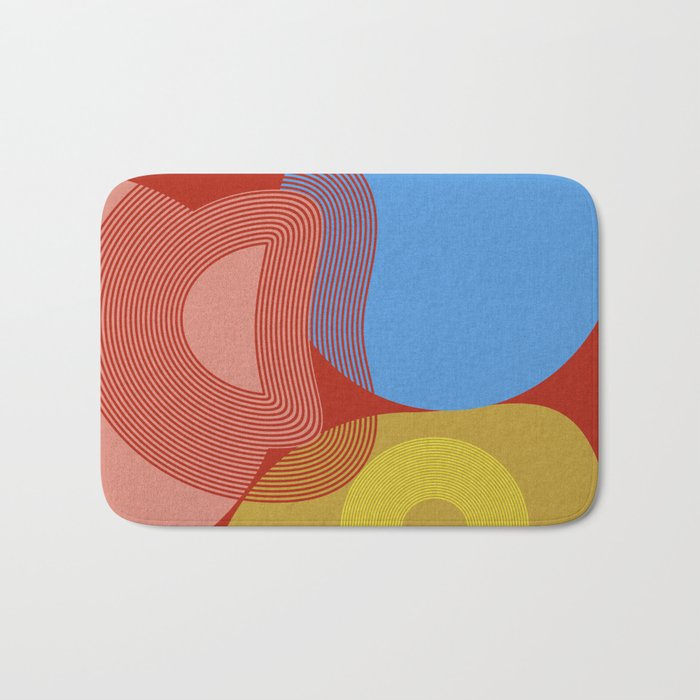 abstract retro vivid fall Bath Mat Gallery Image 1