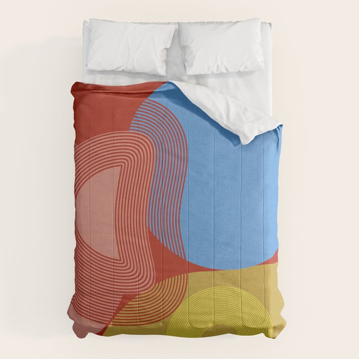 abstract retro vivid fall Comforter Gallery Image 1