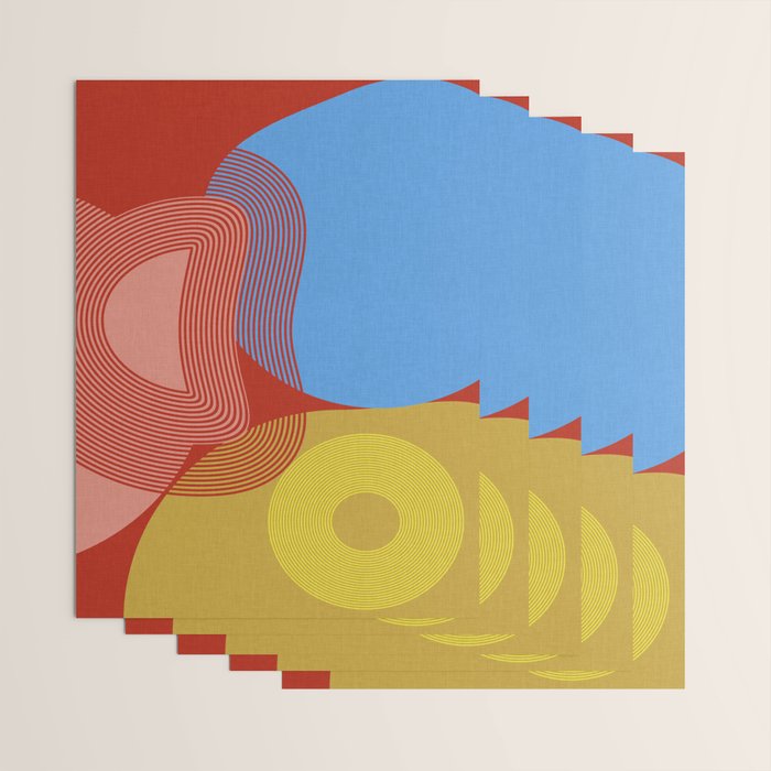 abstract retro vivid fall Wrapping Paper Gallery Image 3