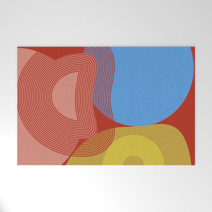 abstract retro vivid fall Welcome Mat Gallery Image 1