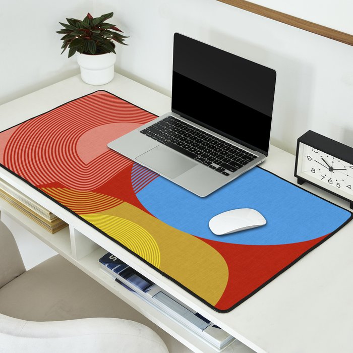 abstract retro vivid fall Desk Mat Gallery Image 2