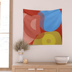 abstract retro vivid fall Wall Tapestry Gallery Image 2