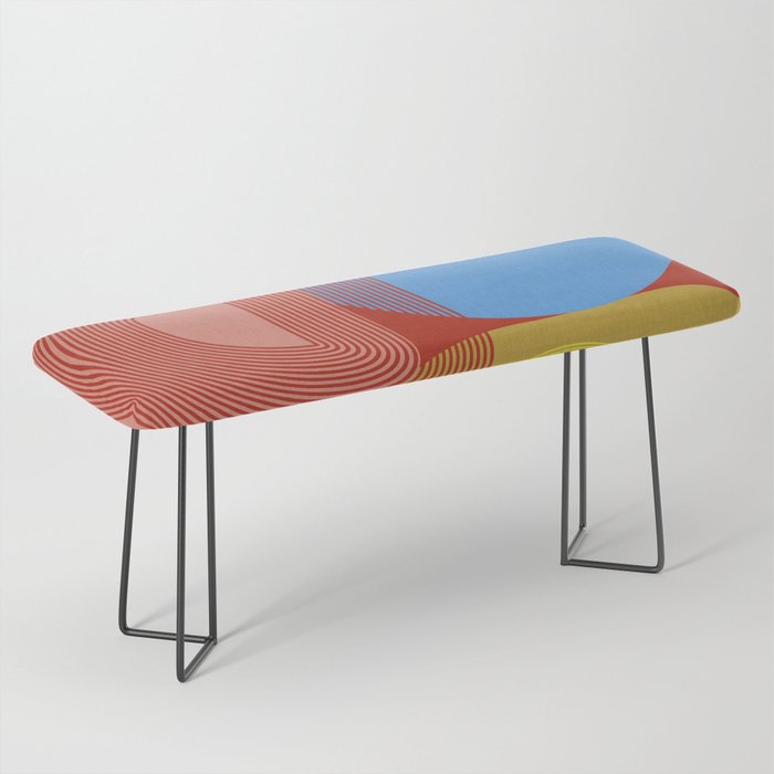 abstract retro vivid fall Bench Gallery Image 1
