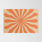 Retro Sun Vintage 70s 2 Orange Rug Gallery Image 2