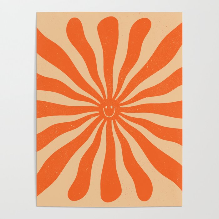 Retro Sun Vintage 70s 2 Orange Poster Gallery Image 4