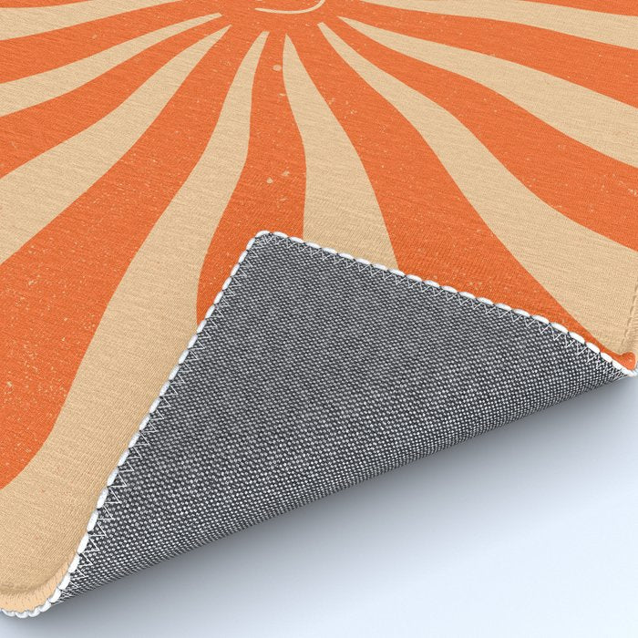 Retro Sun Vintage 70s 2 Orange Rug Gallery Image 4