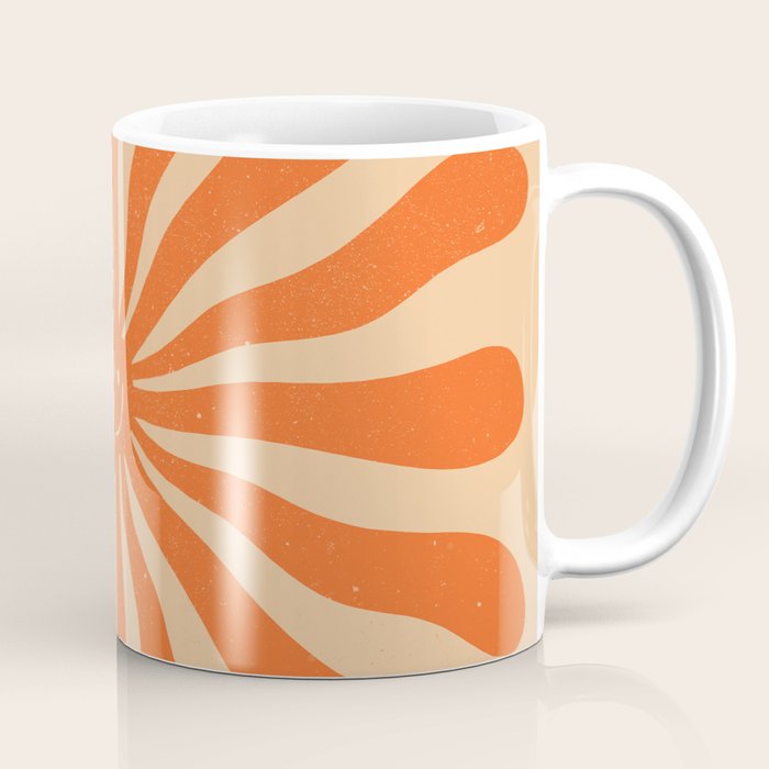 Retro Sun Vintage 70s 2 Orange Coffee Mug Gallery Image 1