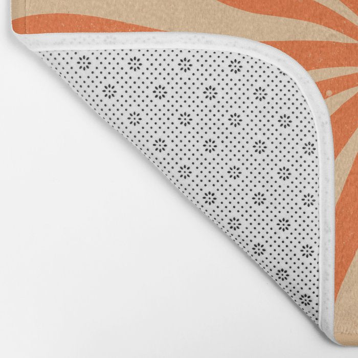 Retro Sun Vintage 70s 2 Orange Bath Mat Gallery Image 2