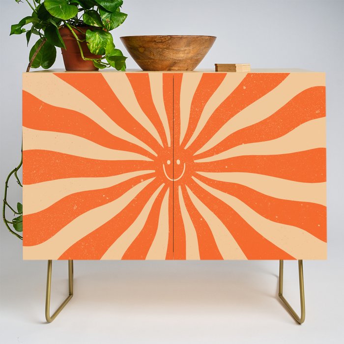 Retro Sun Vintage 70s 2 Orange Credenza Gallery Image 1