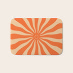 Retro Sun Vintage 70s 2 Orange Bath Mat Gallery Image 1