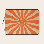 Retro Sun Vintage 70s 2 Orange Laptop Sleeve Gallery Image 1