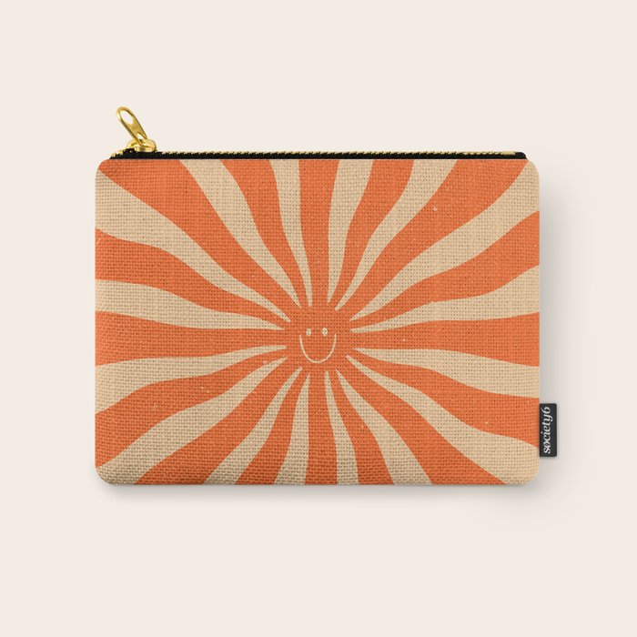 Retro Sun Vintage 70s 2 Orange Carry All Pouch Gallery Image 1
