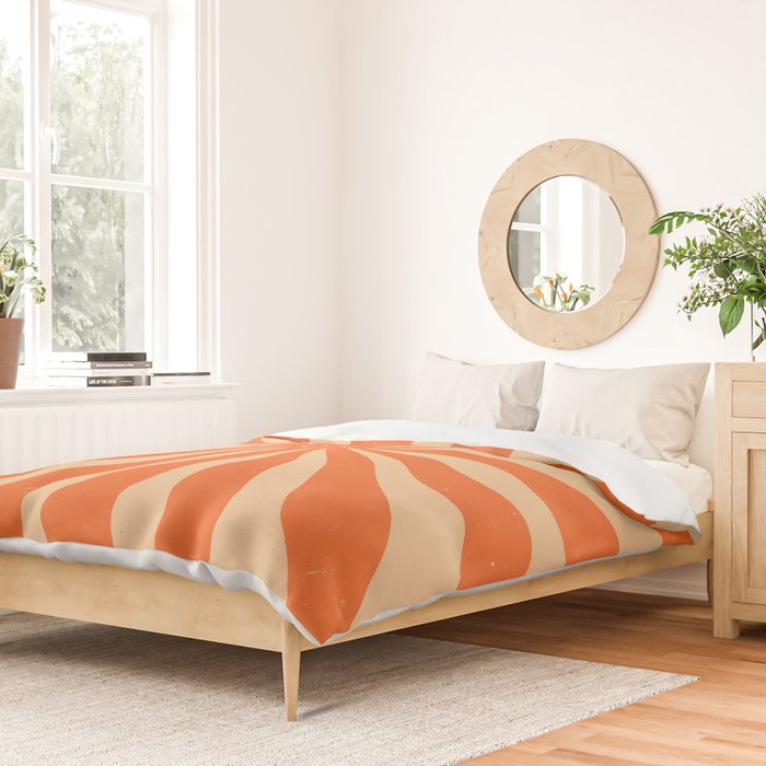 Retro Sun Vintage 70s 2 Orange Duvet Cover Gallery Image 2