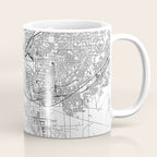 Sacramento White Map Coffee Mug Gallery Image 1
