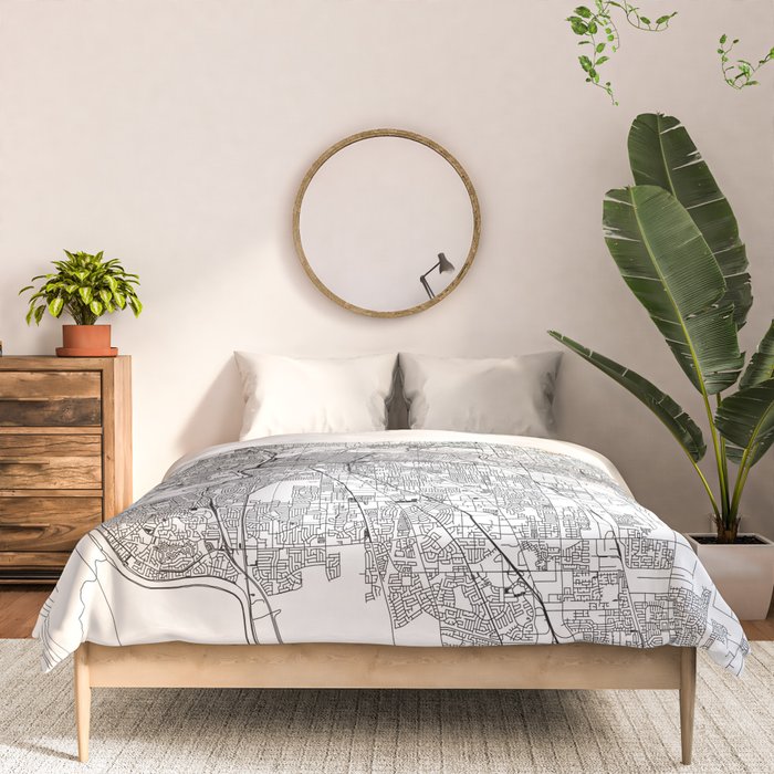Sacramento White Map Comforter Gallery Image 3