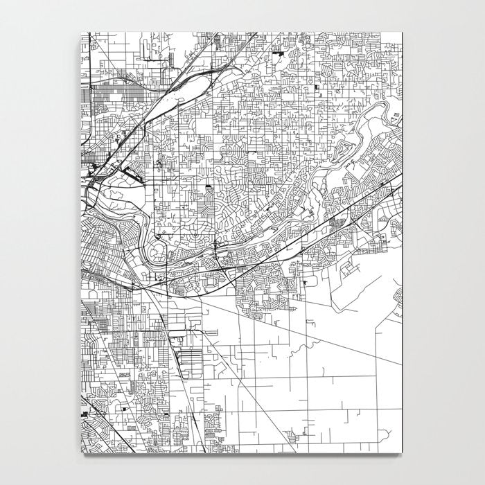 Sacramento White Map Notebook Gallery Image 4