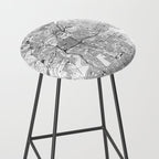 Sacramento White Map Stool Gallery Image 2