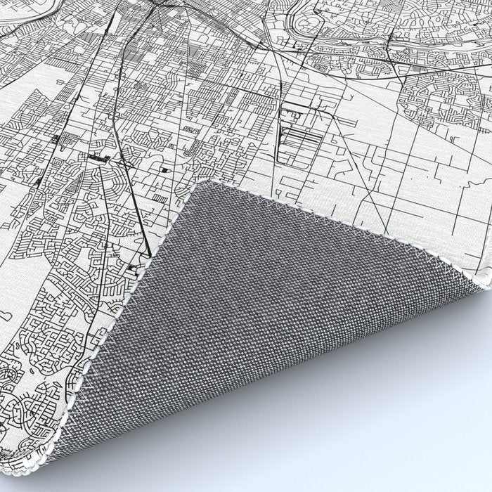 Sacramento White Map Rug Gallery Image 4