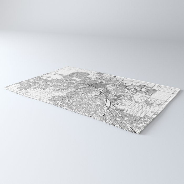 Sacramento White Map Rug Gallery Image 3