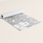 Sacramento White Map Yoga Mat Gallery Image 2