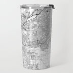 Sacramento White Map Travel Mug Gallery Image 2