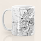 Sacramento White Map Coffee Mug Gallery Image 3